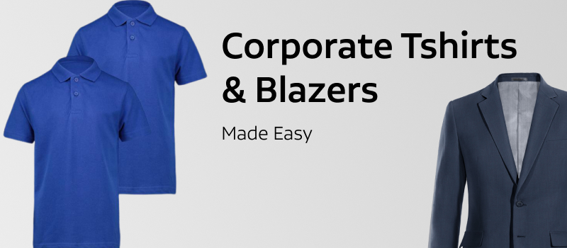 Custom corporate t-shirts with company logo designed by Tru Uniforms